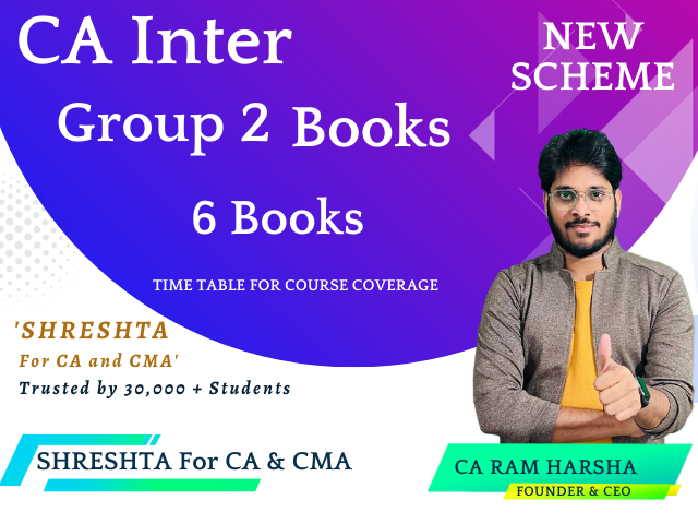 BOOKS　SCHEME　ONLY　NEW　BOOKS　INTER　for　SET　FULL　GROUP　CMA　Shreshta　CA　–　CA
